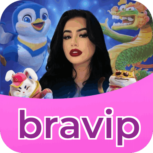 Interface do aplicativo bravip mostrando jogos disponíveis no iOS e Android